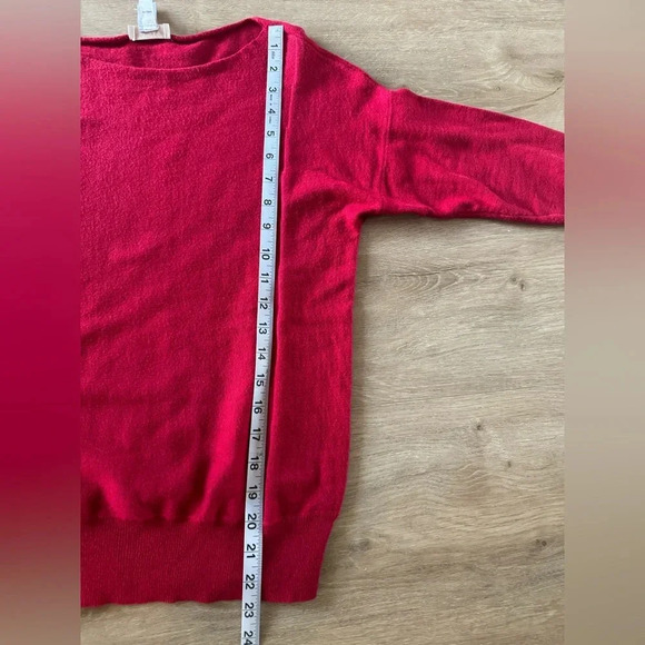 Chicos Sultry Red Bailey Bateau Pullover 3/4 Sleeve Sweater size XS - Picture 2 of 7